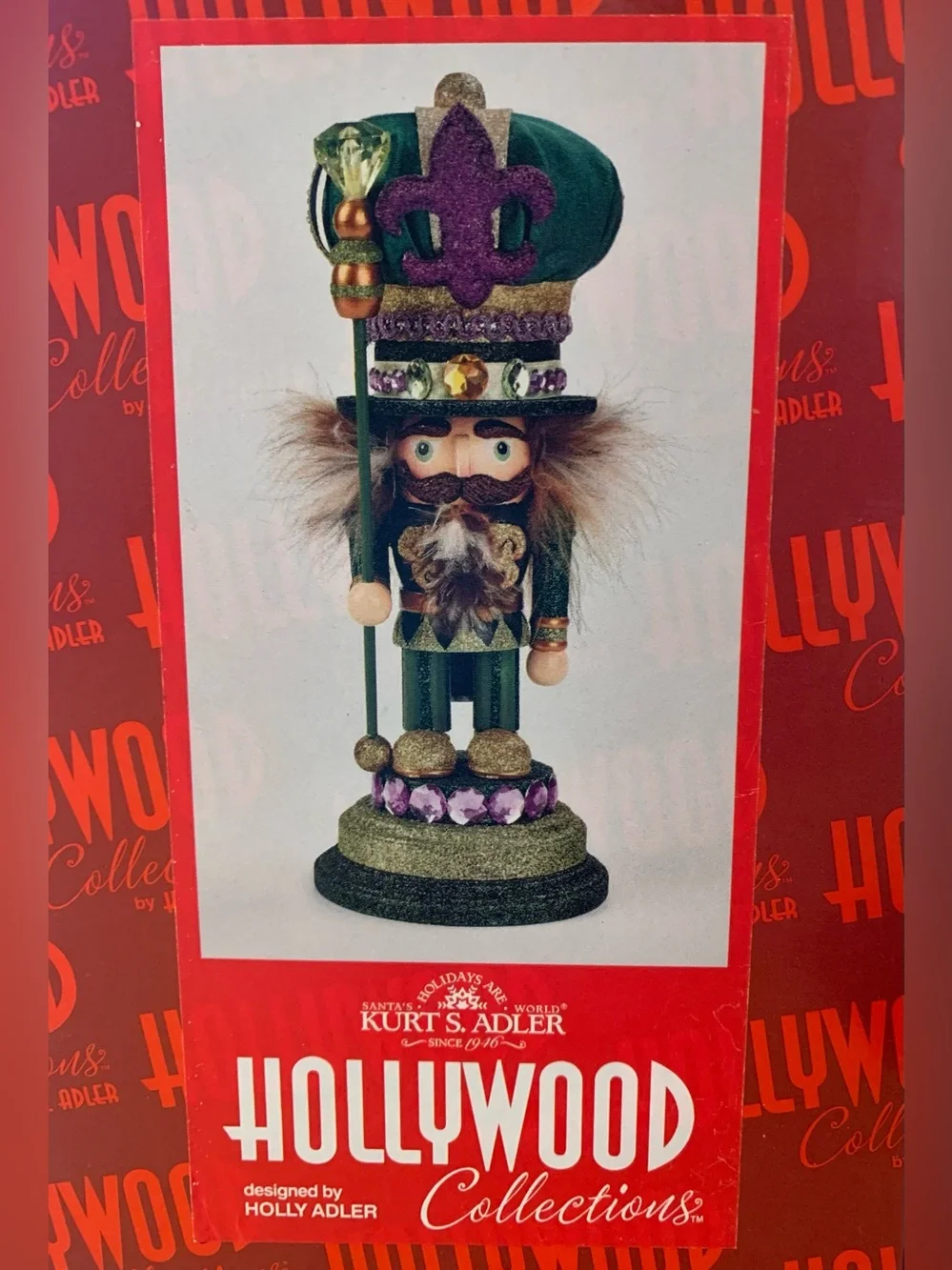 Kurt Adler Hollywood Collections Mardi Gras Nutcracker - 12inches